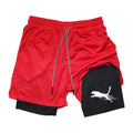 Summer Men's Gym Fitness Workout Shorts Quick-drying Two-in-one Sports Compression Double-layer Shorts Casual Daily M-3XL
