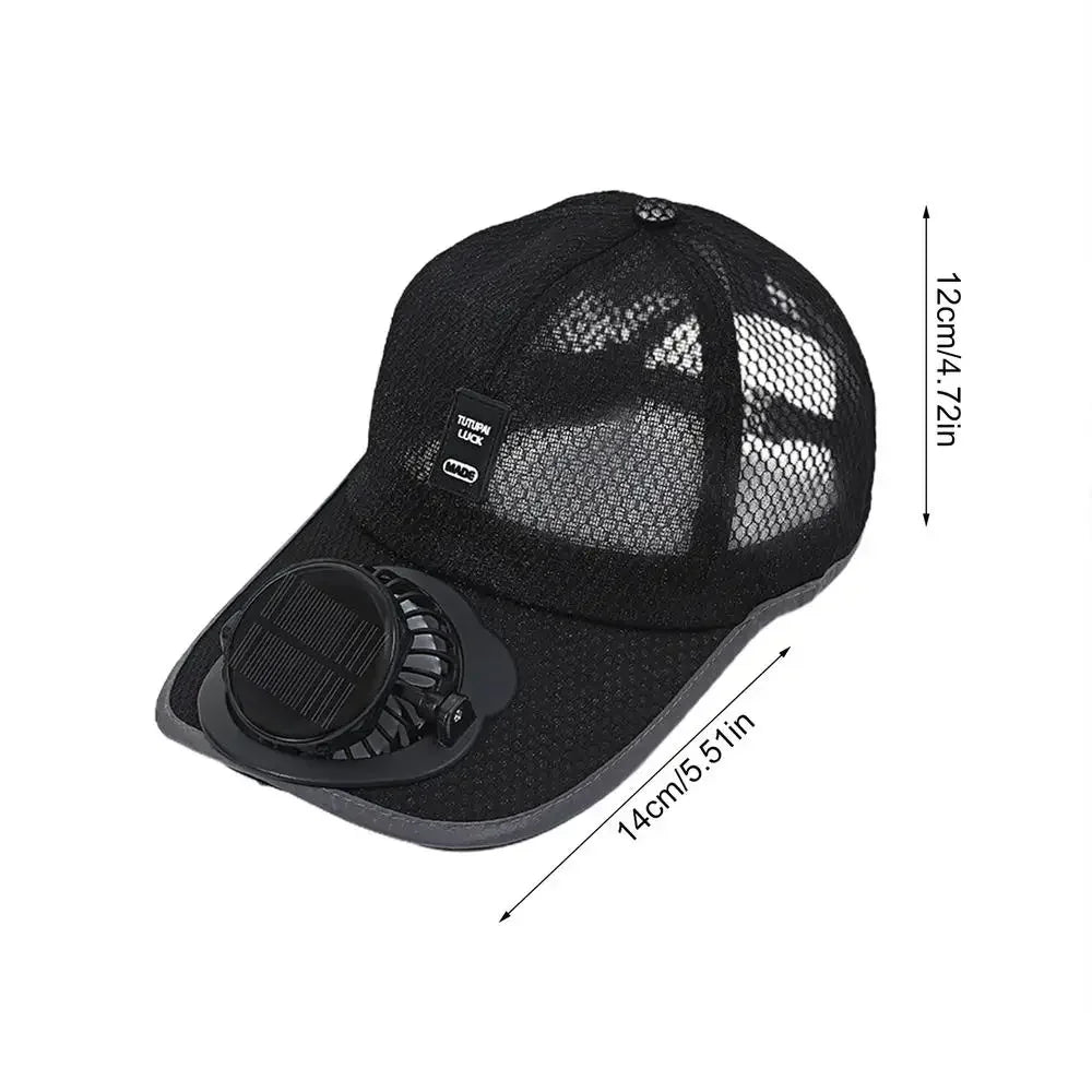 Summer Fan/ Sun hat Women Men Fan Baseball Hat Strong Wind Cooling Sun Protection Fan Solar Charging Fan Cap