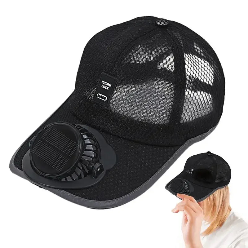 Summer Fan/ Sun hat Women Men Fan Baseball Hat Strong Wind Cooling Sun Protection Fan Solar Charging Fan Cap