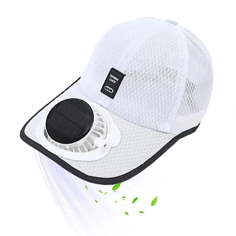 Summer Fan/ Sun hat Women Men Fan Baseball Hat Strong Wind Cooling Sun Protection Fan Solar Charging Fan Cap