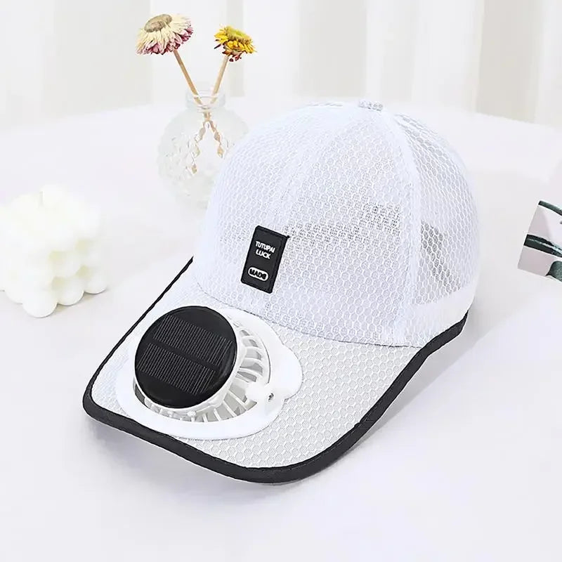 Summer Fan/ Sun hat Women Men Fan Baseball Hat Strong Wind Cooling Sun Protection Fan Solar Charging Fan Cap